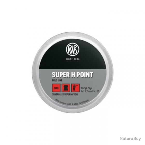 Plombs RWS Super H-Point - 6.35 mm / 1.62 g