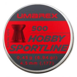 Plombs Umarex Hobby sportline tête plate - 4,5 mm / 500
