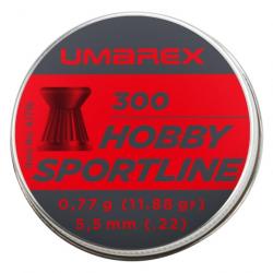 Plombs Umarex Hobby sportline tête plate - 5,5 mm / 300