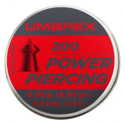 Plombs Umarex Power piercing tête pointue - 4,5 mm / 200