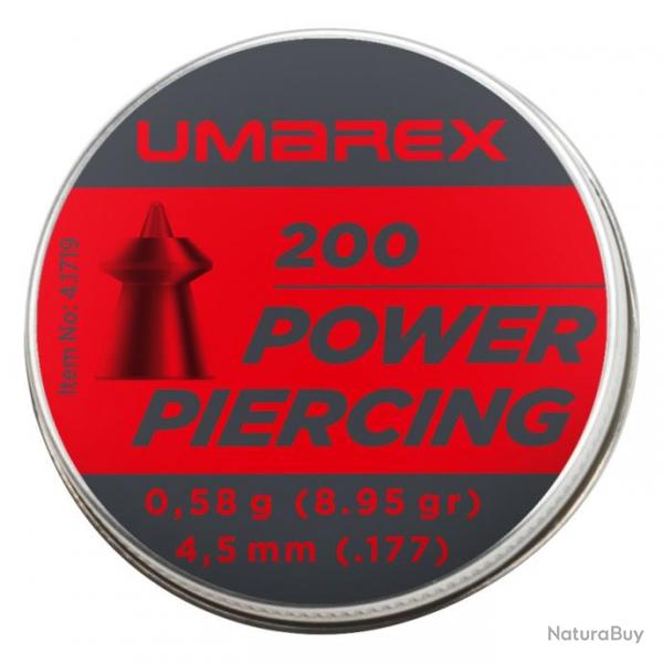 Plombs Umarex Power piercing tte pointue 4,5 mm / 200 - 4,5 mm / 200