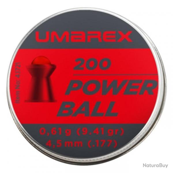 Plombs Umarex Powerball tte ronde - 4,5 mm / 200