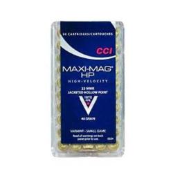 2 boites CCI Maxi Mag 22 Magnum 40 grains HP