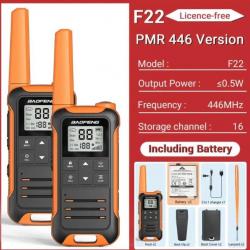 2x Talkie-walkie F22 longue portée 1-5 KLM Orange . B