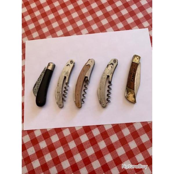 Lot de 5 couteaux divers