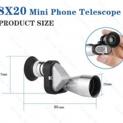 Monoculaire Jumelle Telescope de Poche HD 8X20, Modele: C