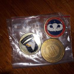 medailles et pieces commemorative D DAY 101iem 82iem aeroportèe, Airborne, overlord