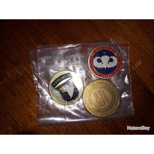 medailles et pieces commemorative D DAY 101iem 82iem aeroporte, Airborne, overlord