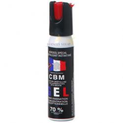 Bombe lacrymogène GEL CS 25ml sécurité 1/4 de tour CBM (fabriqué en France)