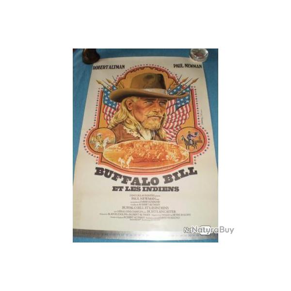 Affiche "BUFFALO BILL et LES INDIENS" avec Paul NEWMAN ! Collection, Cowboy, Country...