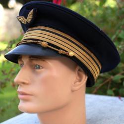 Ancienne casquette de commandant pilote de l'armée de l'air ref DEM17CSQ002