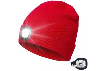 Bonnet Lampe Frontale 3 Luminosité USB Rechargeable Chapeau Homme