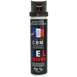 Bombe lacrymogène GEL POIVRE OC 75ml avec clapet - CBM (fabriqué en France)