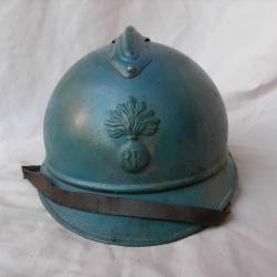 WW1 FRANCE CASQUE ADRIAN MILITAIRE FRANCAIS M-1915 BLEU HORIZON (14-18)