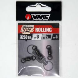 Emerillons VMC Rolling Inox 3260 3 BN - Black Nickel