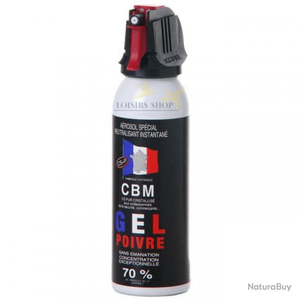 Bombe lacrymogne GEL POIVRE OC 100ml avec capot - CBM (fabriqu en France)
