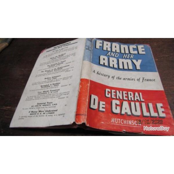 peu courant livre ecrit en 1938 de Gaulle redition GB de 1943