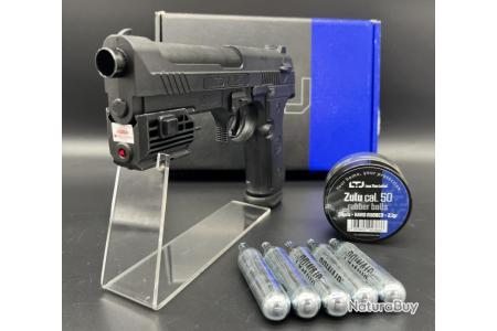 Pistolet Defense 18 Joules LTL Alfa 1.50 Laser Balles Caoutchouc Ca