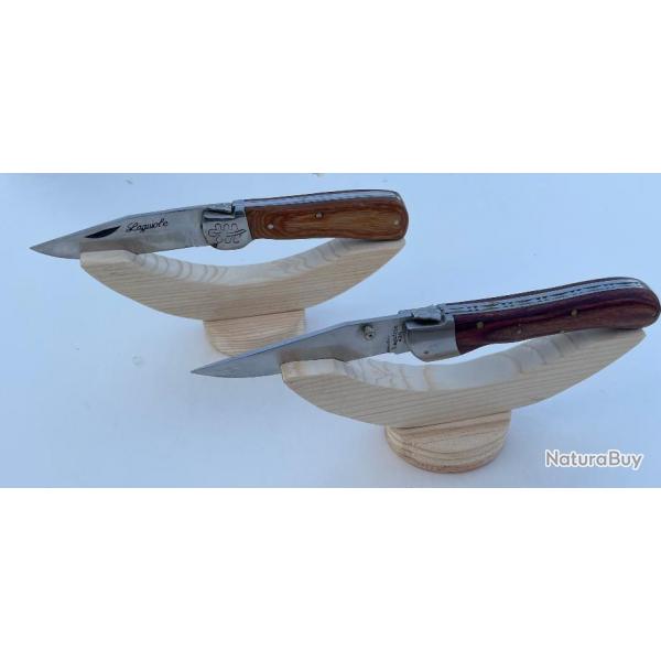 2 Prsentoirs couteaux design 180mm en bois de palette - cration unique