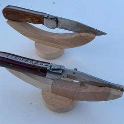 2 Présentoirs couteaux 180mm en HETRE design- création unique