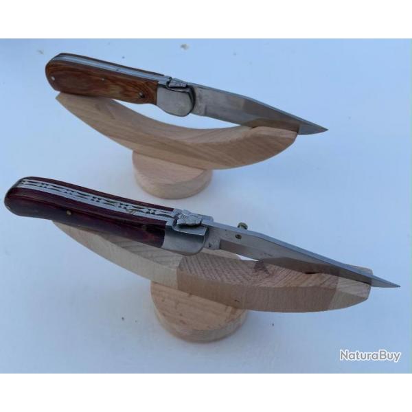 2 Prsentoirs couteaux 180mm en HETRE design- cration unique