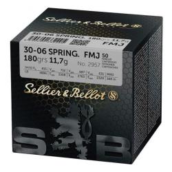 Sellier & Bellot Cal.30-06 SPRG FMJ 180grs / 11,7g boite de 50 munitions