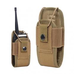 POCHETTE TACTIQUE POUR TALKIE-WALKIE - SYSTÈME MOLLE - KAKI - LIVRAISON GRATUITE