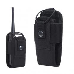 POCHETTE TACTIQUE POUR TALKIE-WALKIE - SYSTÈME MOLLE - NOIR - LIVRAISON GRATUITE