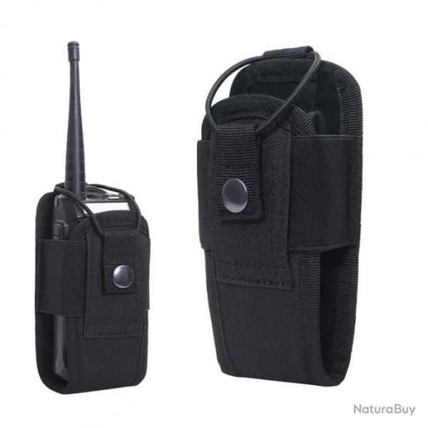 POCHETTE TACTIQUE POUR TALKIE-WALKIE - SYSTME MOLLE - NOIR - LIVRAISON GRATUITE