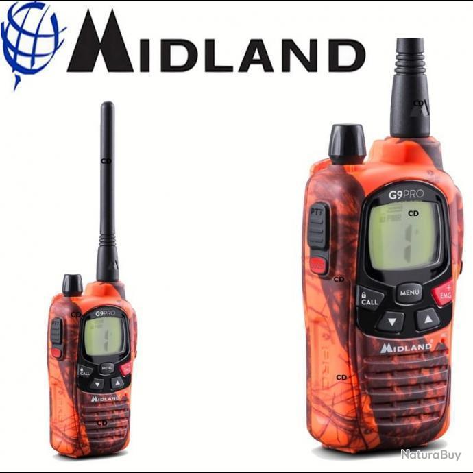 MIDLAND G9 E PRO BLAZE ORANGE + OREILLETTE - Talkies walkies (11052923)
