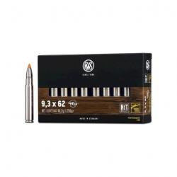 1 BOITE DE BALLES RWS CAL 9.3X62 HIT GREEN SHORT RIFLE 250 GR