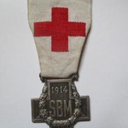 Médaille Croix Rouge Société Française Secours aux blessés Armées Terre & Mer