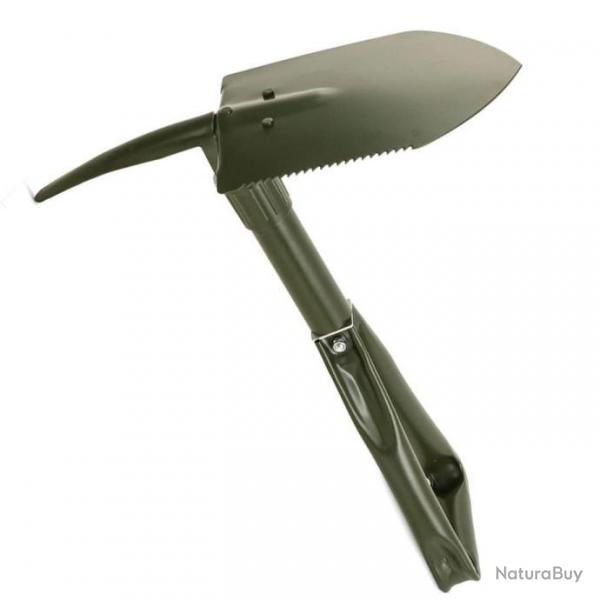 Pelle de Survie Pioche Scie Vert Fort 3 en 1 Jardinage Dtection