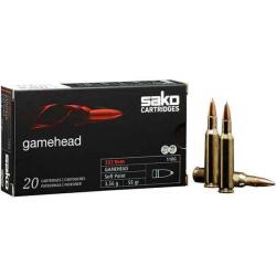 4 BOITES  DE 20 MUNITIONS SAKO CAL 222REM GAMEHEAD SOFT POINT 55GR   3.56G