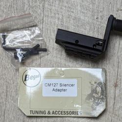 ADAPTATEUR SILENCIEUX / RAILS POUR PISTOLET ELECTRIQUE CYMA CM127