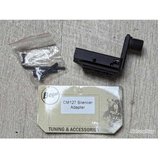 ADAPTATEUR SILENCIEUX / RAILS POUR PISTOLET ELECTRIQUE CYMA CM127