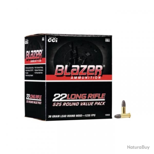 Balles CCI Blazer Plomb Round nose - Cal. 22 LR - 1575 munitions