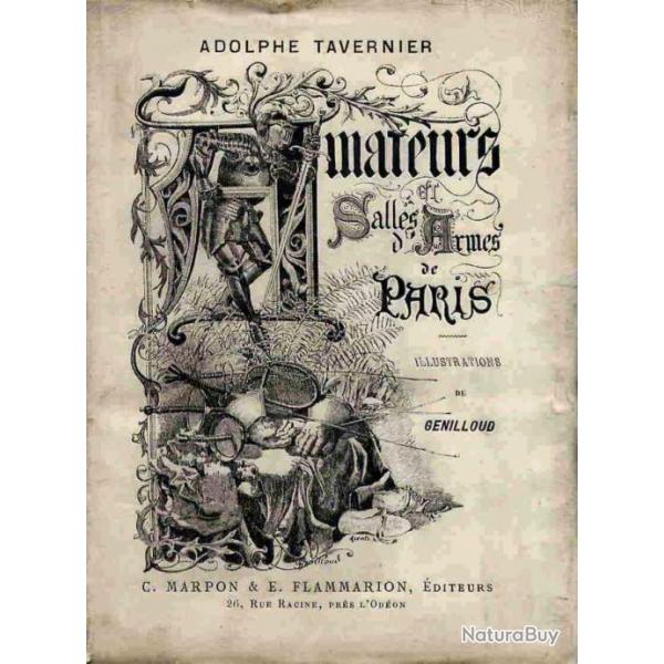 Amateurs et Salles d'Armes  De Adolphe Tavernier 1886 Edition originale