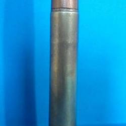 UNE !!!  Cartouche  cal . 458 WINCHESTER MAGNUM  BLINDEE  CHEMISE CUIVRE(calibre Africain)