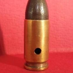 UNE !! cartouche cal.9mm  NEUTRALISEE MARQUAGE " TE 3-73 ,S , 9"  .