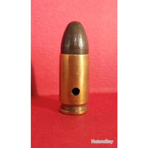 UNE !! cartouche cal.9mm  NEUTRALISEE MARQUAGE " TE 3-73 ,S , 9"  .