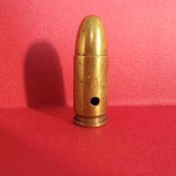 UNE !! cartouche cal.9mm  NEUTRALISEE MARQUAGE " TE 1-73 ,F, 9"  .