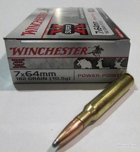 1 boite 20 cartouches de calibre 7x64, Winchester Power point 162 grains -  Balles Calibre 7x64 (11057838)