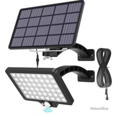 100W Projecteur de chantier LED rechargeable Camping extérieur 4 modes Lampe  d'atelier solaire