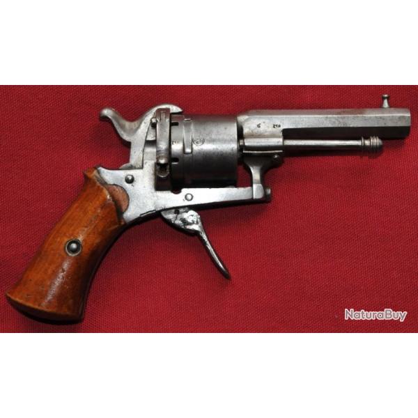 revolver  broche belge (Lige) calibre 7 mm 1860