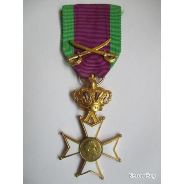 Mdaille belge Croix des Vtrans Lopold II