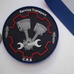 écusson obsolète CRS service transport insigne pvc collection