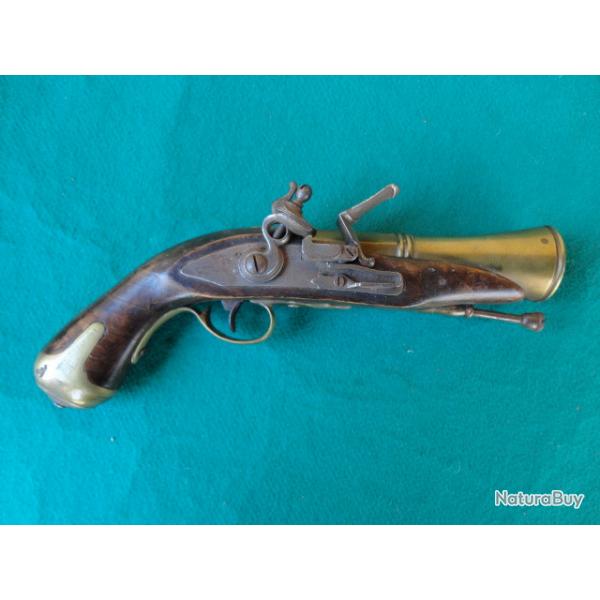 Pistolet tromblon  silex.