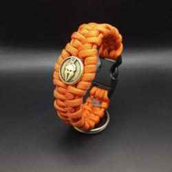 Bracelet en paracorde spartiate orange fox