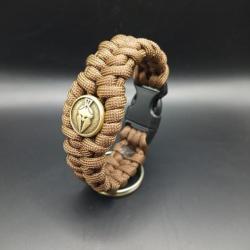 Bracelet en paracorde spartiate marron